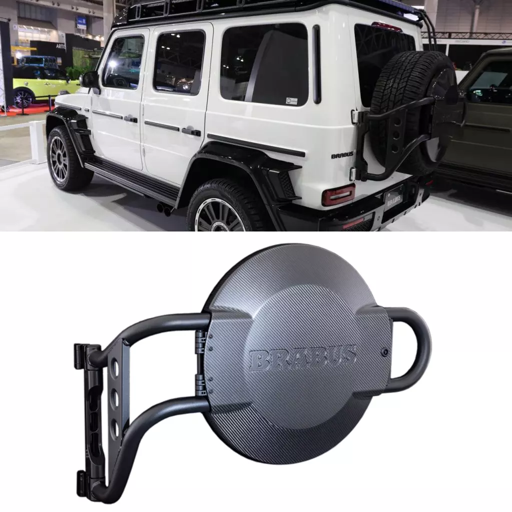 Brabus Adventure Spare Tire Holder with Carbon Fiber Cover for G-Class W463A Mercedes-Benz