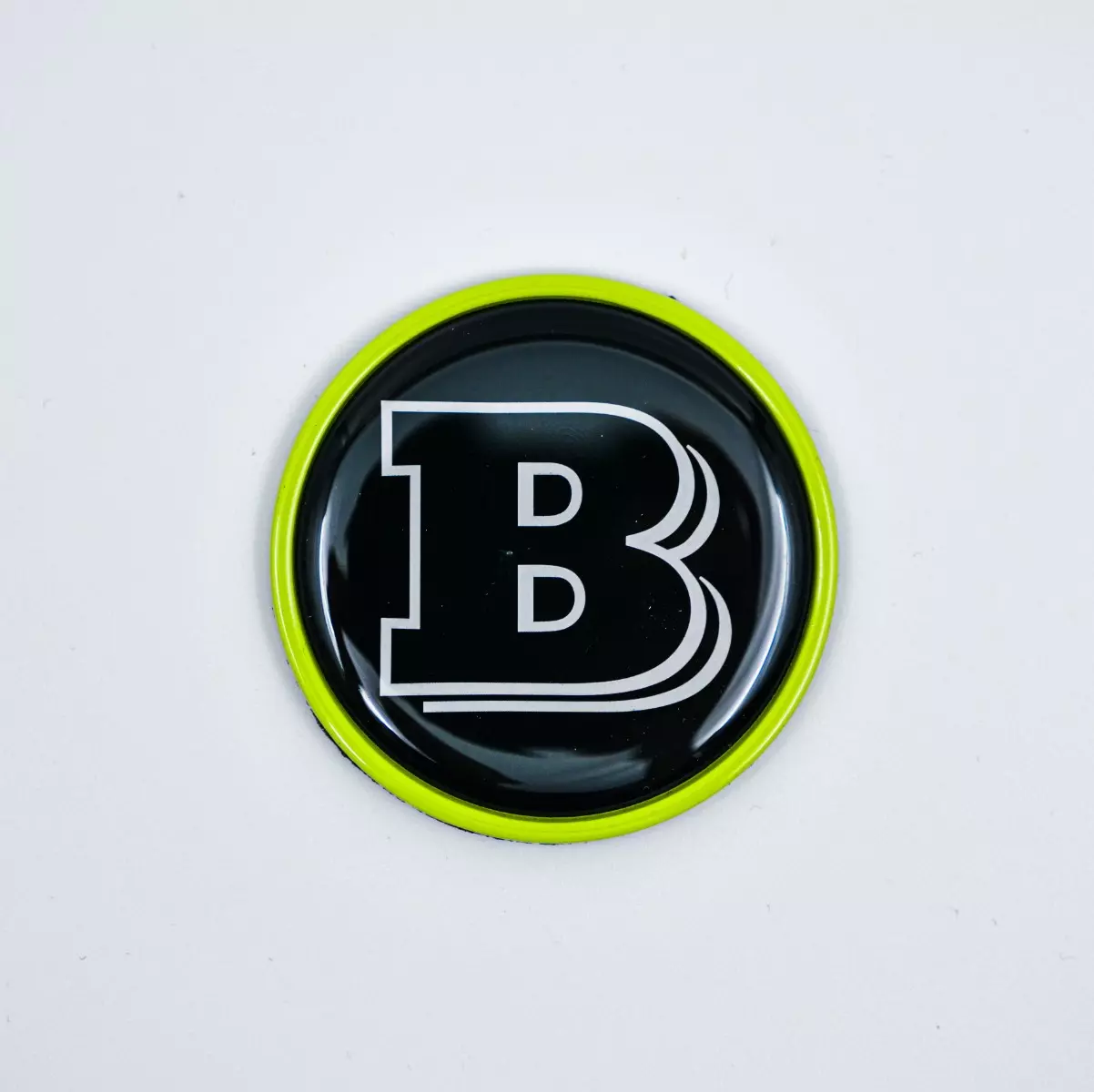 Brabus Hood Badge 55 mm Lime Green with Black and Gray Logo for Hood Cover W463 W463A G-Class Mercedes-Benz