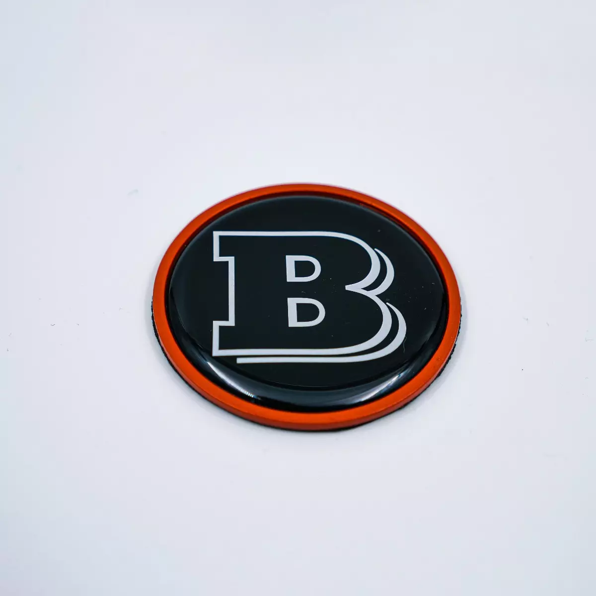 Brabus Hood Badge 55 mm Orange with Black and Gray Logo for Hood Cover W463 W463A G-Class Mercedes-Benz