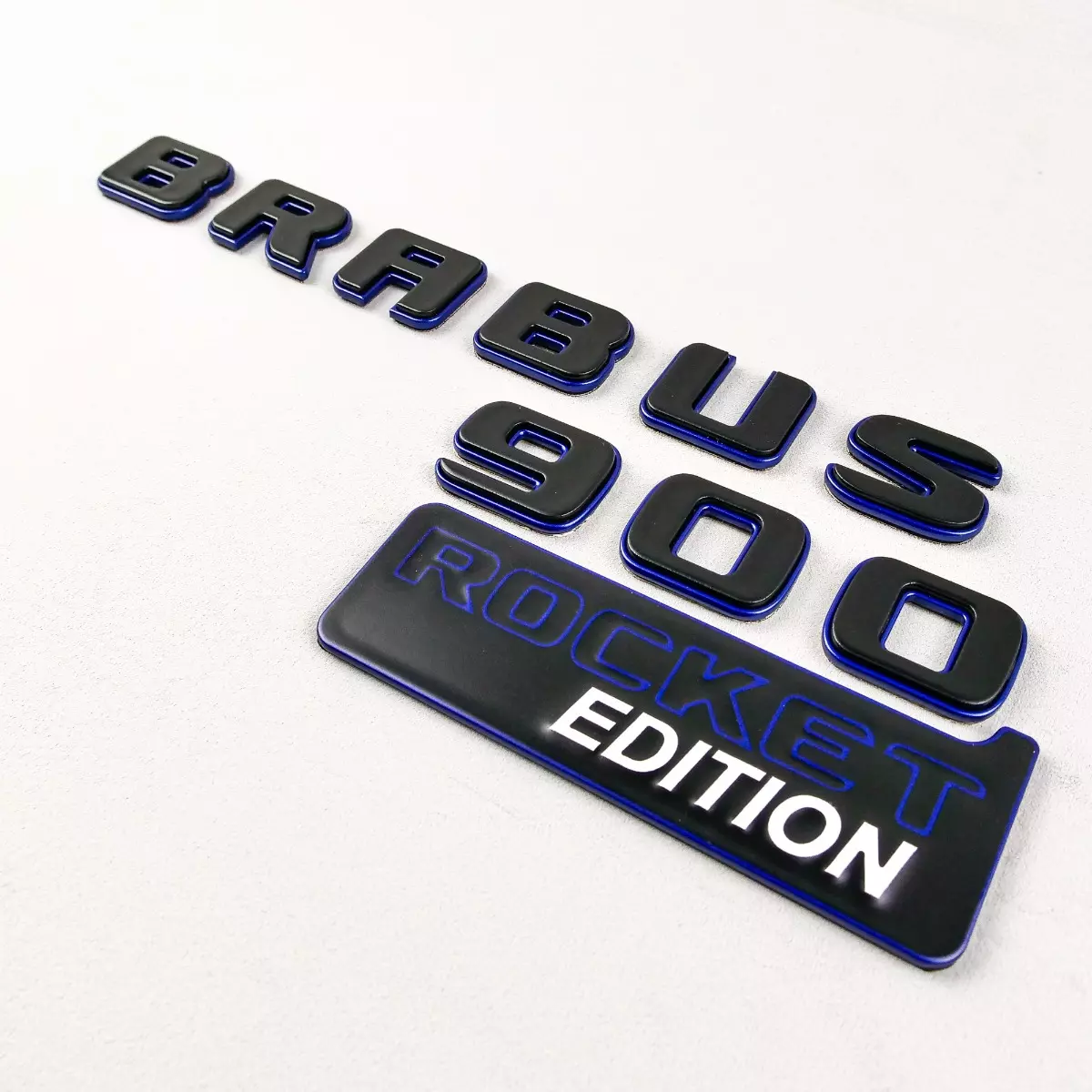 Metal Brabus 900 Rocket Edition Blue Emblems Badges Set for Mercedes-Benz G-Class W463A