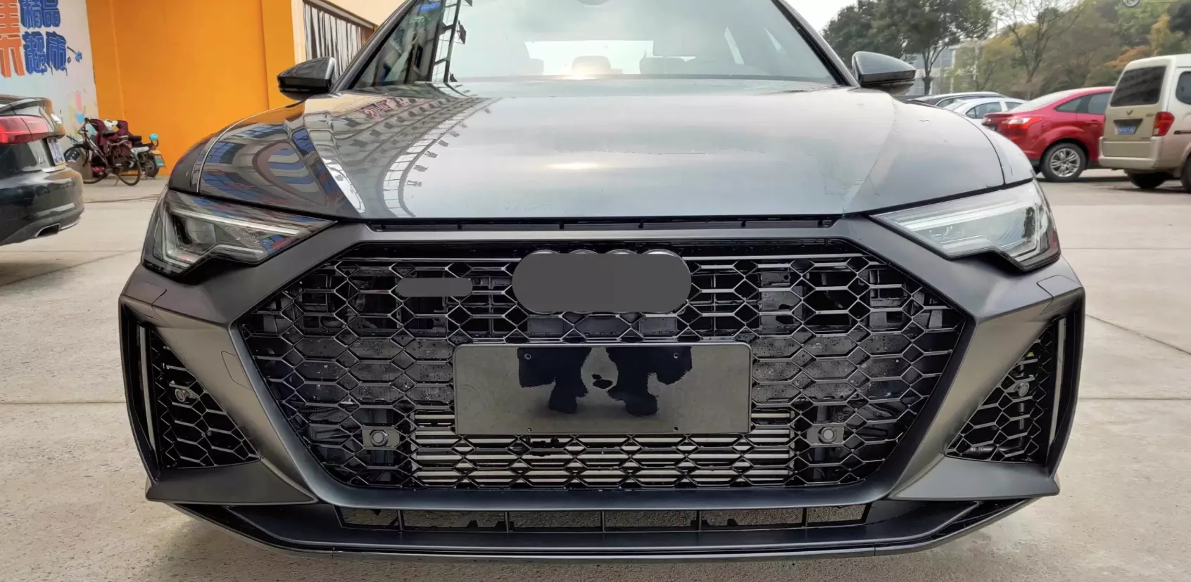 Front Bumper with Radiator Grill for Audi A6 2018- Style RS6