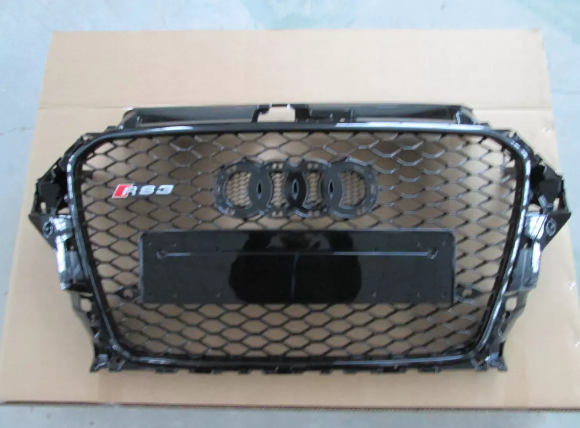 Front Bumper Radiator Grill Audi A3 12-15 RS3 Style Black
