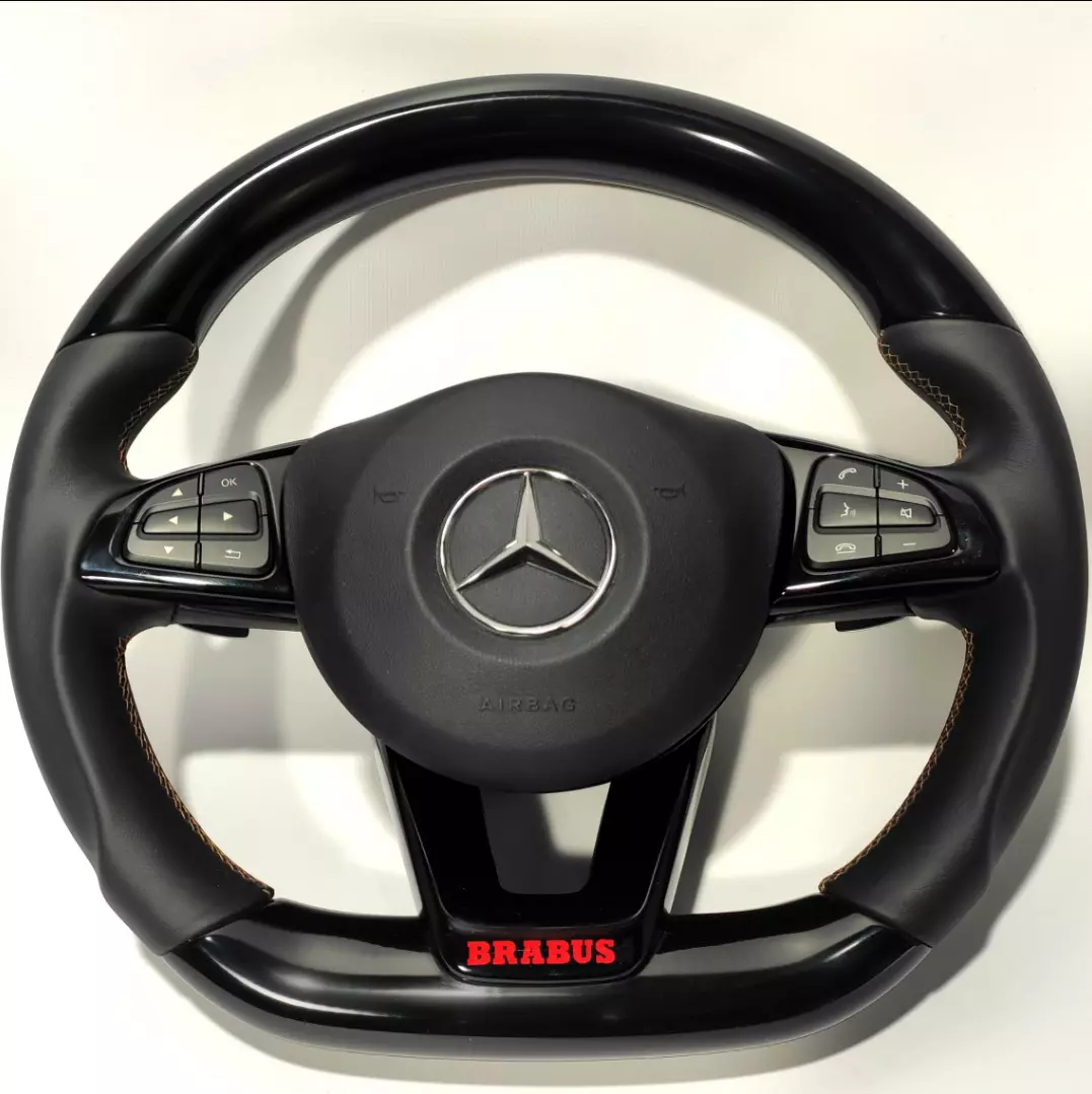 Mercedes-Benz GLE GLC GLS C CLA W205 W166 X166 Steering Wheel Piano Black Leather