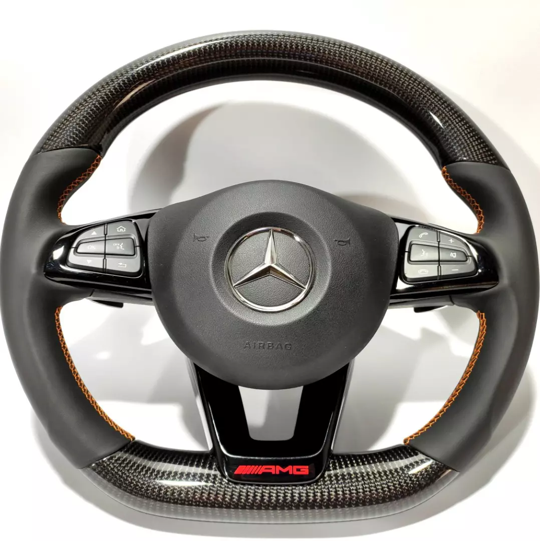 Mercedes-Benz GLE GLC GLS C CLA W205 W166 X166 Steering Wheel Carbon Leather
