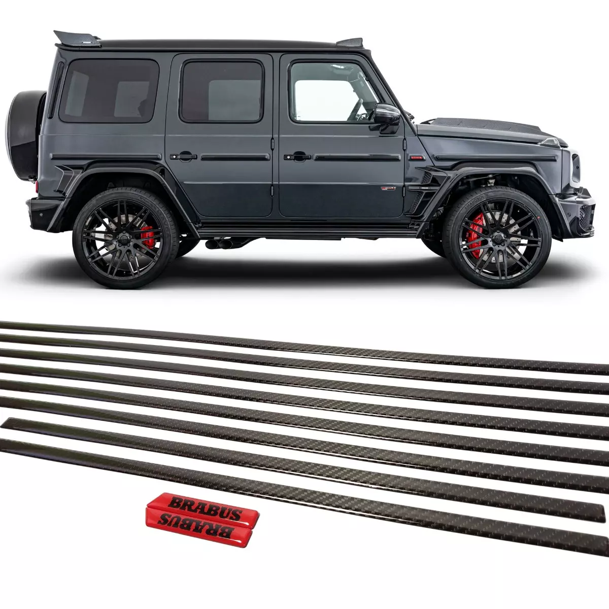 Brabus Carbon Fiber Side Molding Inserts for Mercedes-Benz G-Class W463A