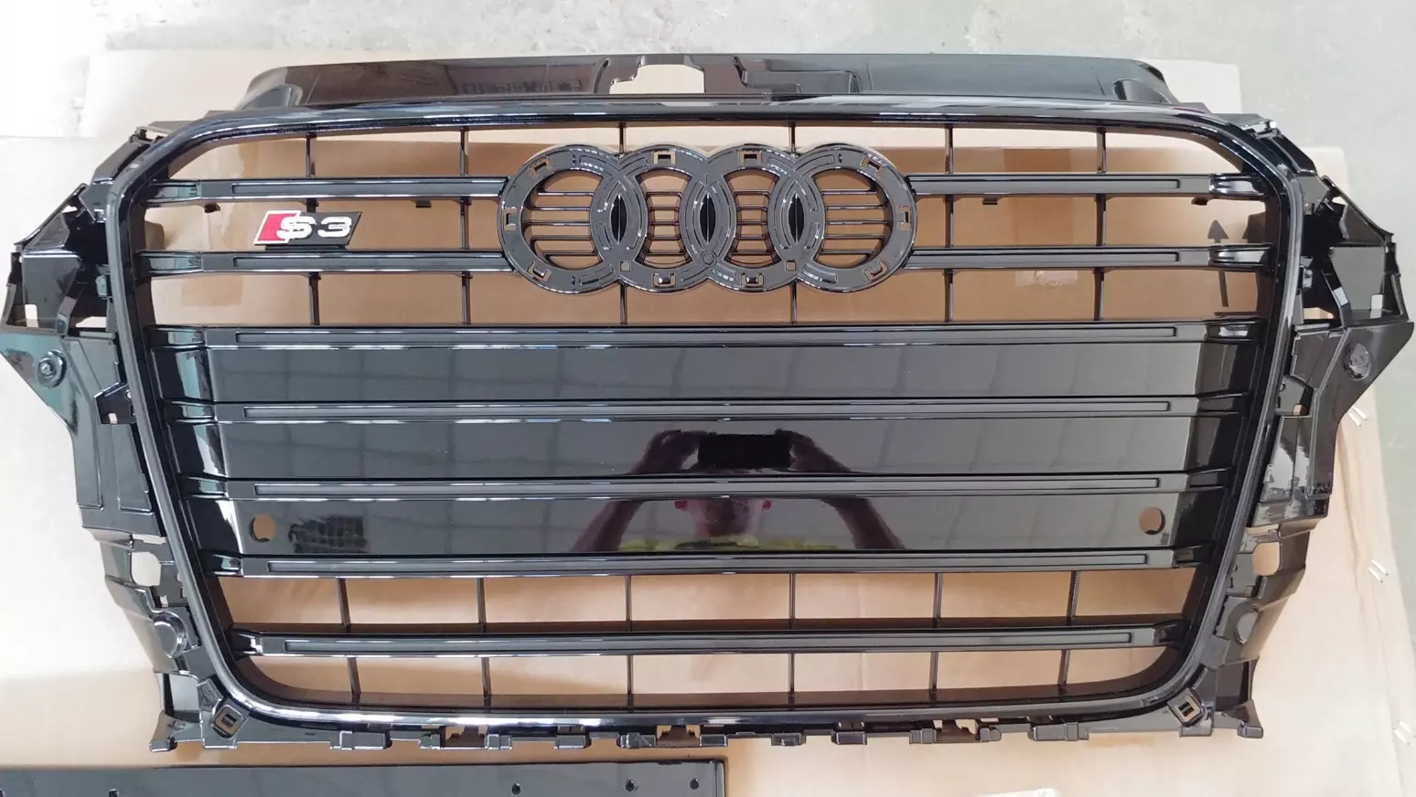 Front Bumper Radiator Grill Audi A3 2012-2015 in style S3 Black