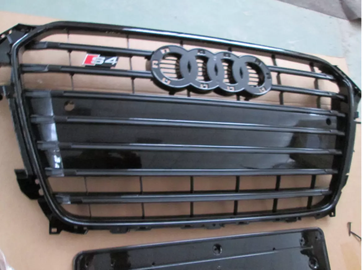 Front Bumper Radiator Grill Audi A4 Style S4 2011-2015 Black