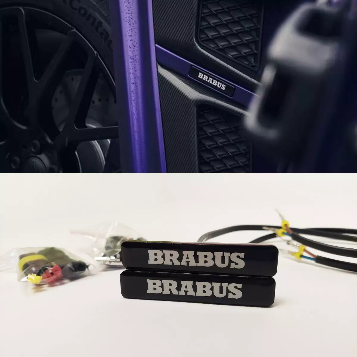 Brabus LED Fender Badge Fender Emblem Logo for Mercedes W463A G Wagon