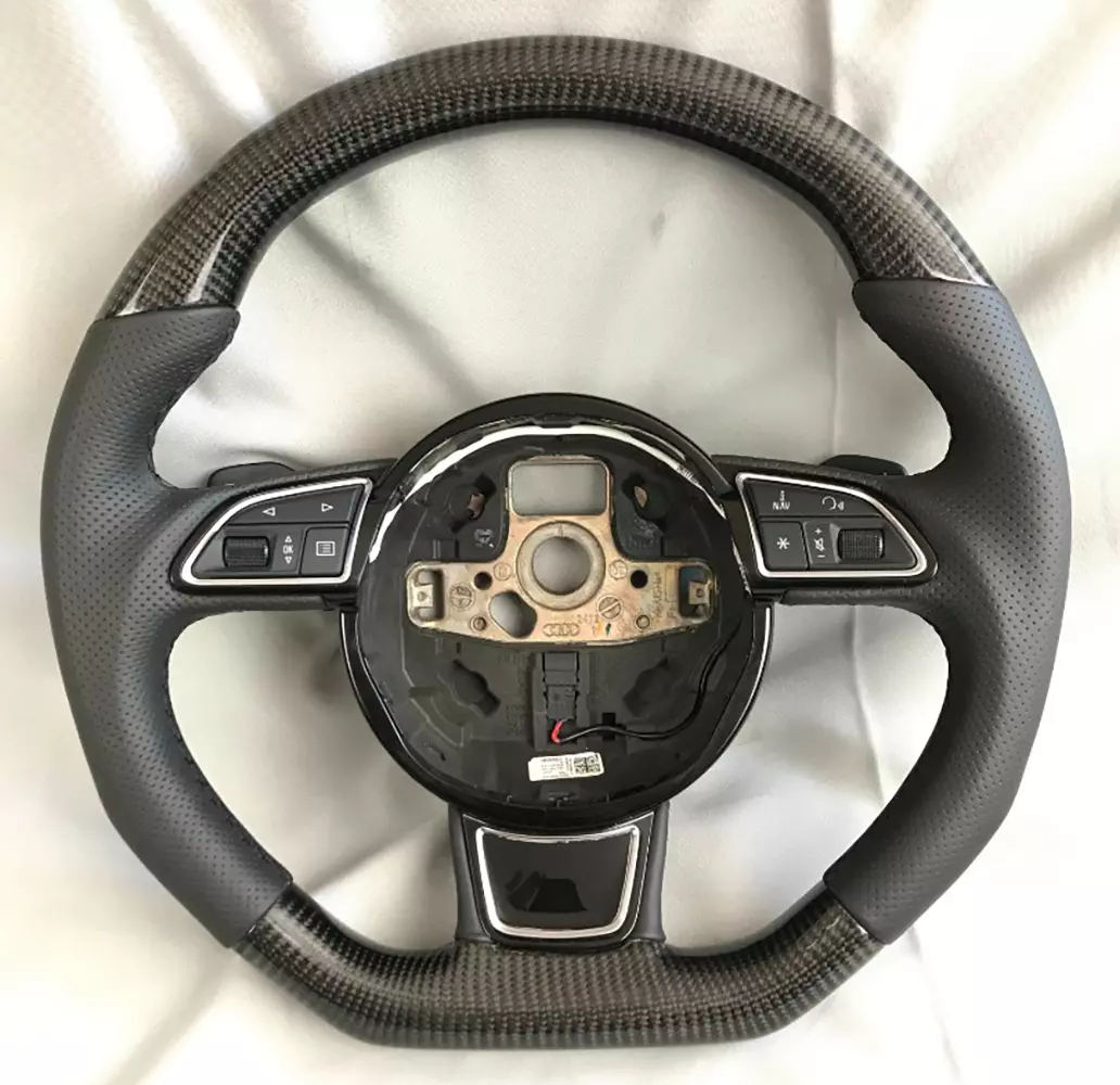 Audi S-Line 2012-2016 A4 S4 A5S5 Q5 SQ5 Q7 RS5 RS6 Steering Wheel Carbon Leather