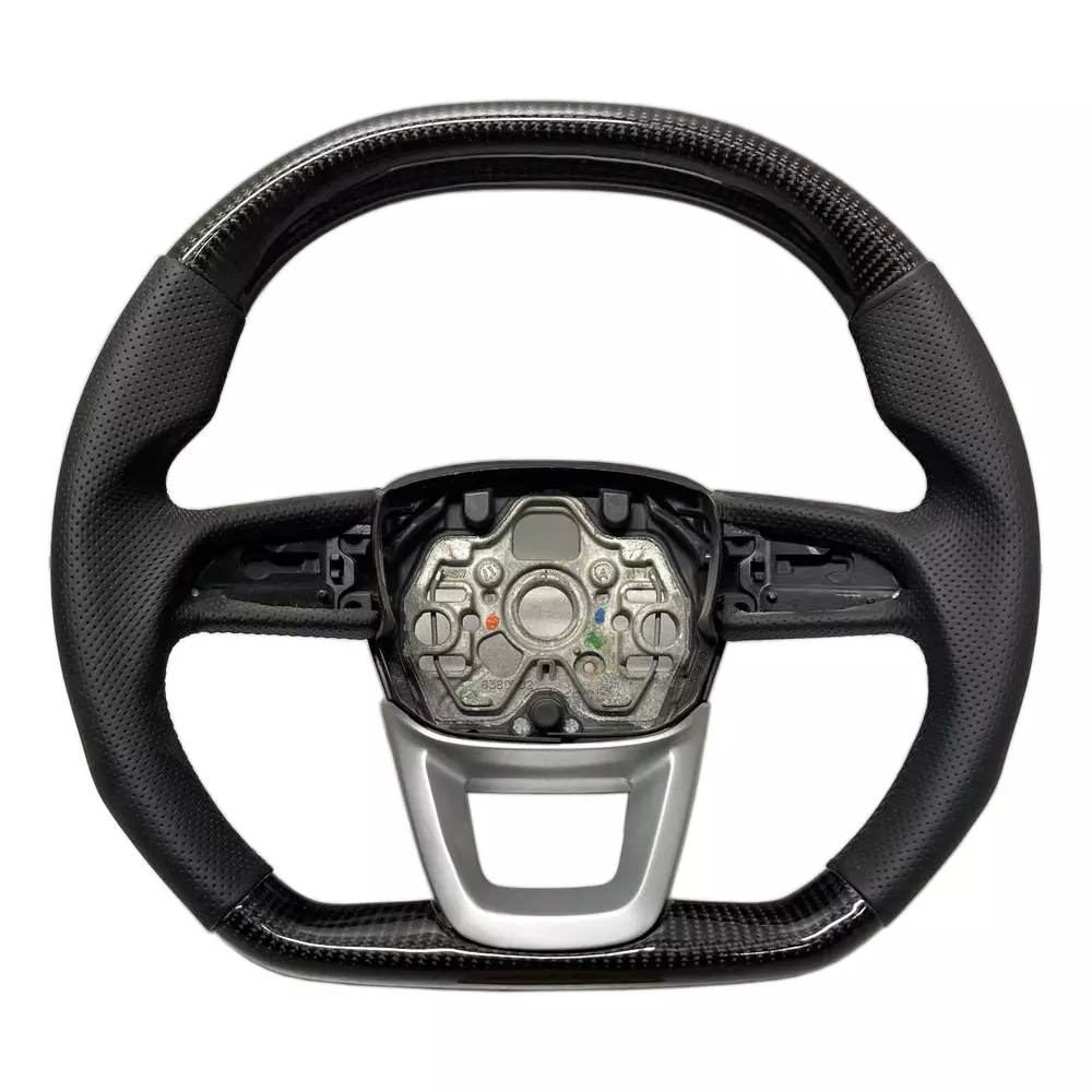 Carbon Fiber Steering Wheel Flat Top and Bottom for Audi Q5