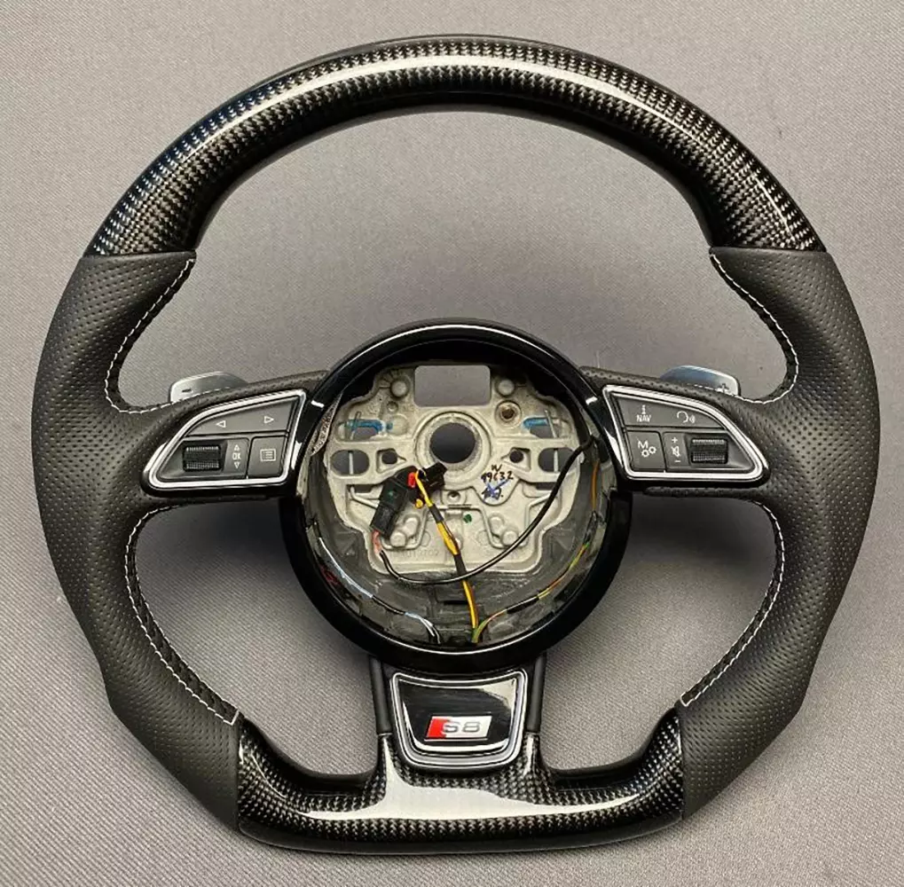 Audi S8 Steering Wheel Carbon Fiber Leather