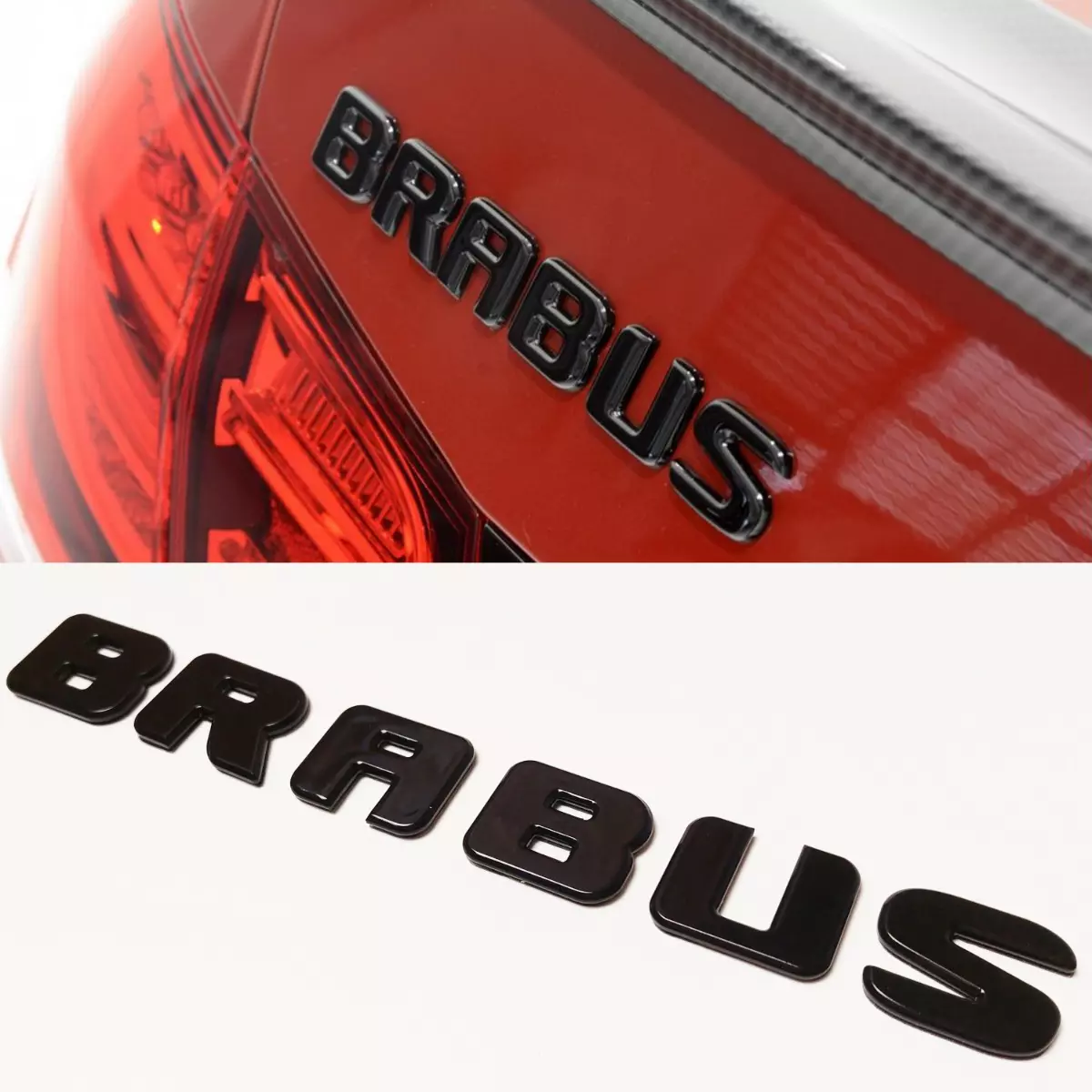 Metal Black Brabus Emblem Trunk Logo Badge for Mercedes-Benz Vehicles