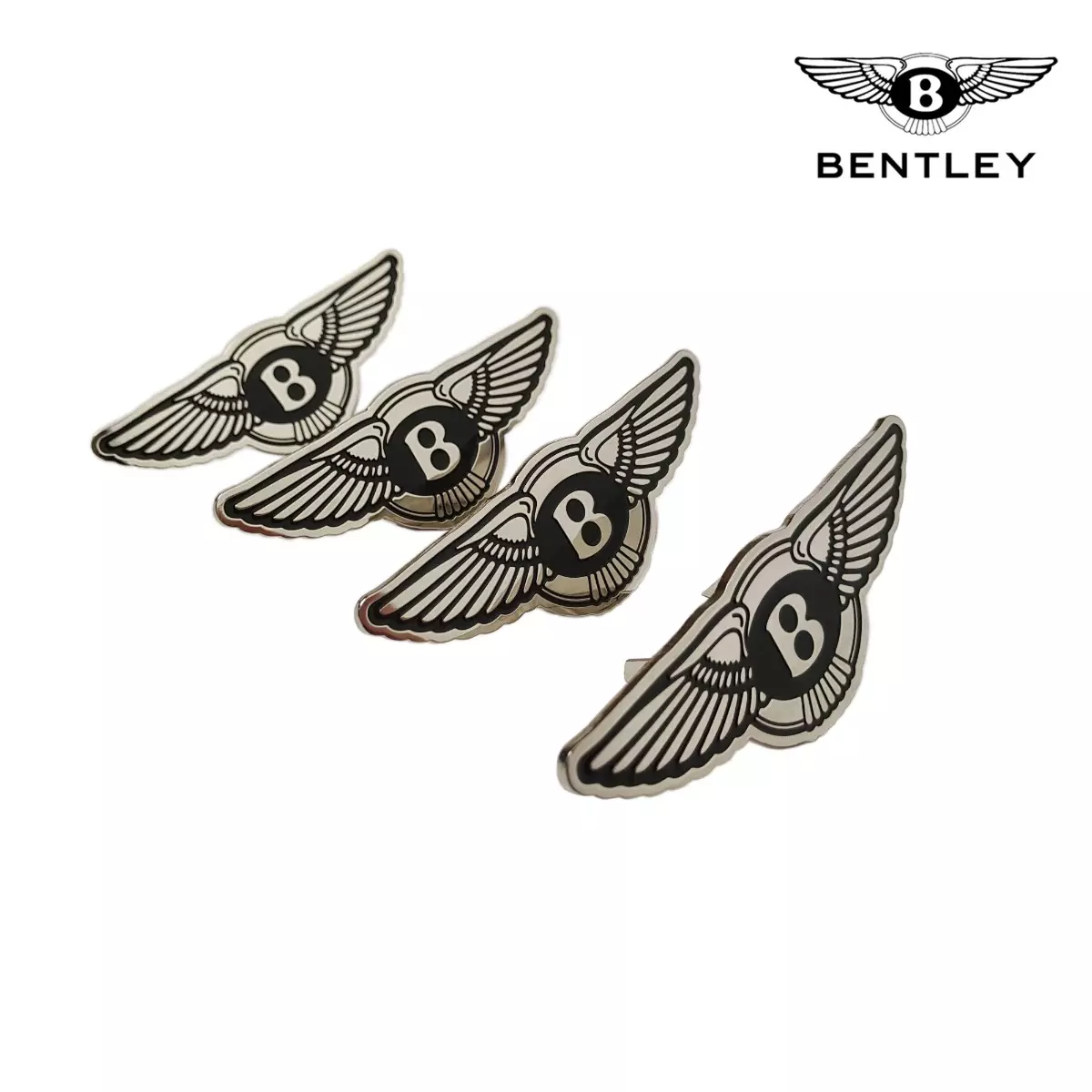 Bentley Seat Logo Badges Metal Emblems Set 4 pcs