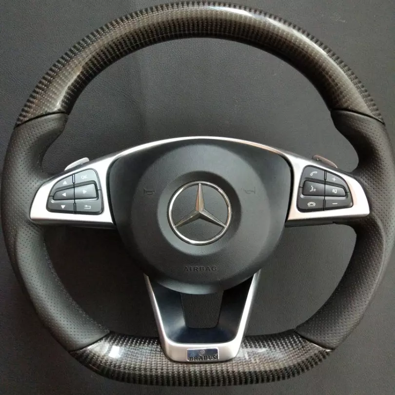 Mercedes-Benz CLA CLS GLE Steering Wheel Carbon Leather