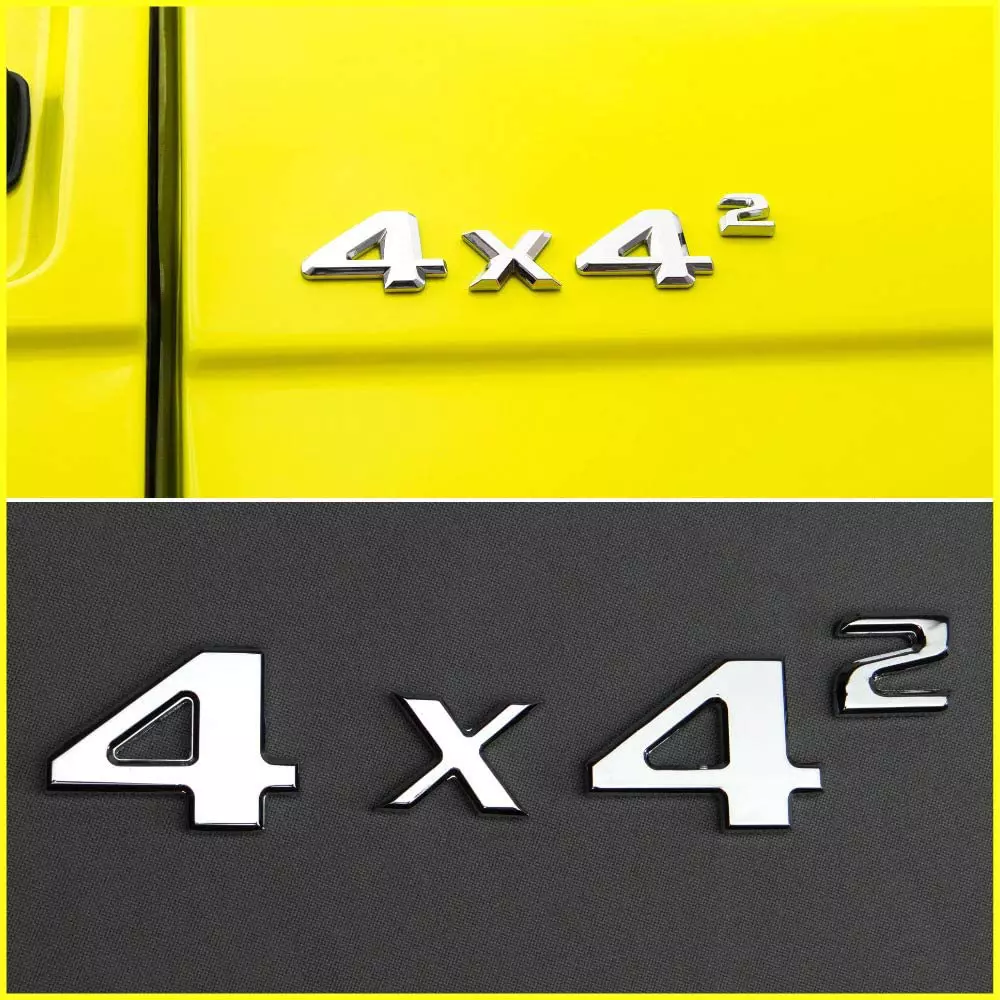 4x4 Squared Badge Trunk Emblem Chrome Metall for Mercedes G Wagon W463 4x4