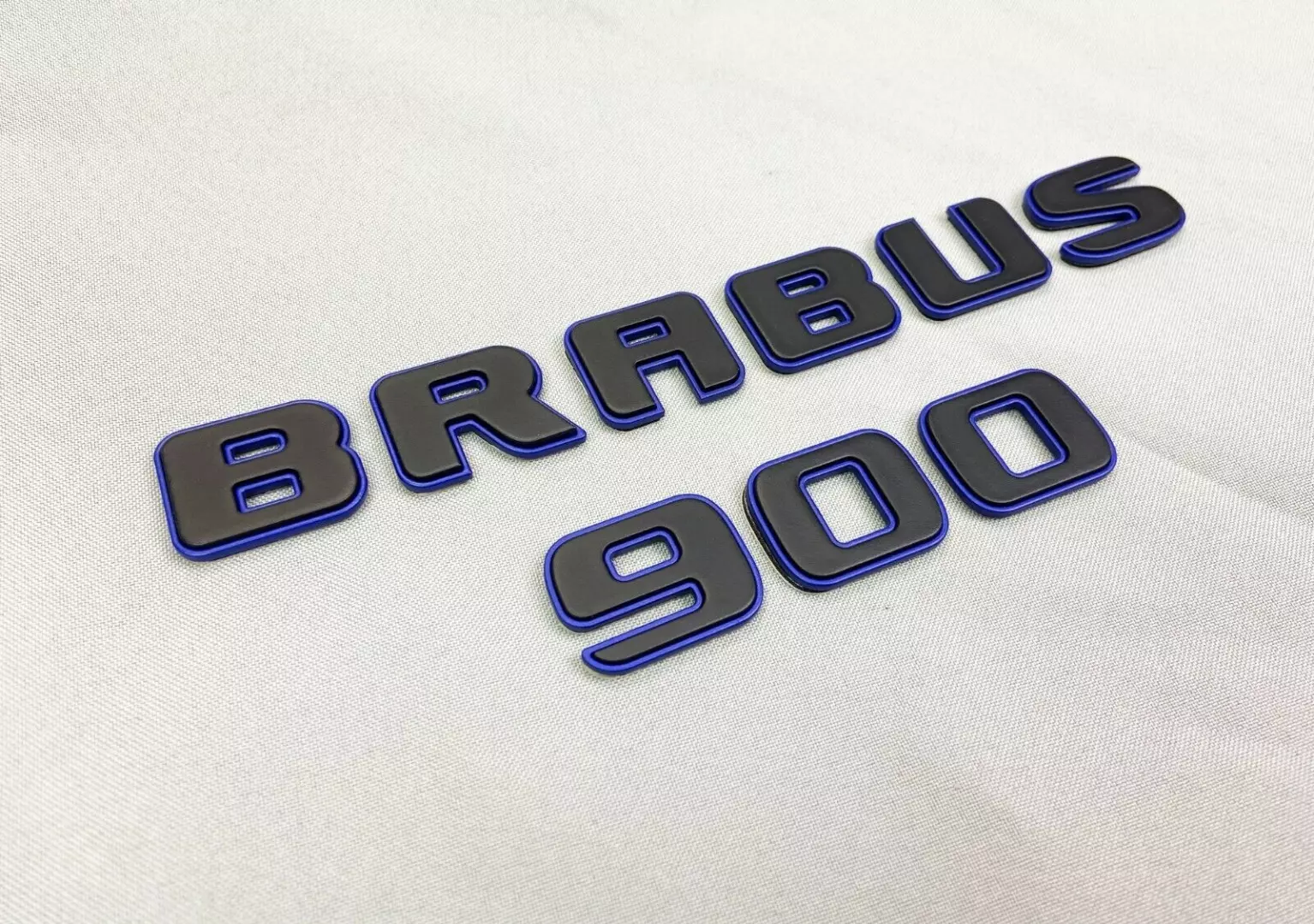 Metal Brabus 900 ROCKET Black Blue Emblems Badges Set for Mercedes-Benz G-Class W463A