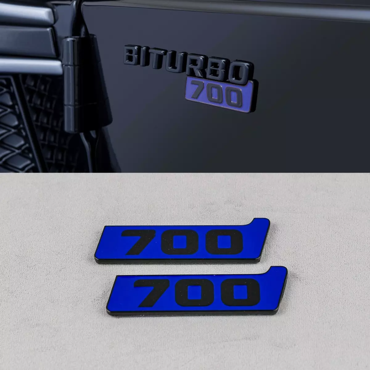Metal Brabus 700 Blue Fenders Emblem Logo Badges for Mercedes-Benz W463 W463A G-Class