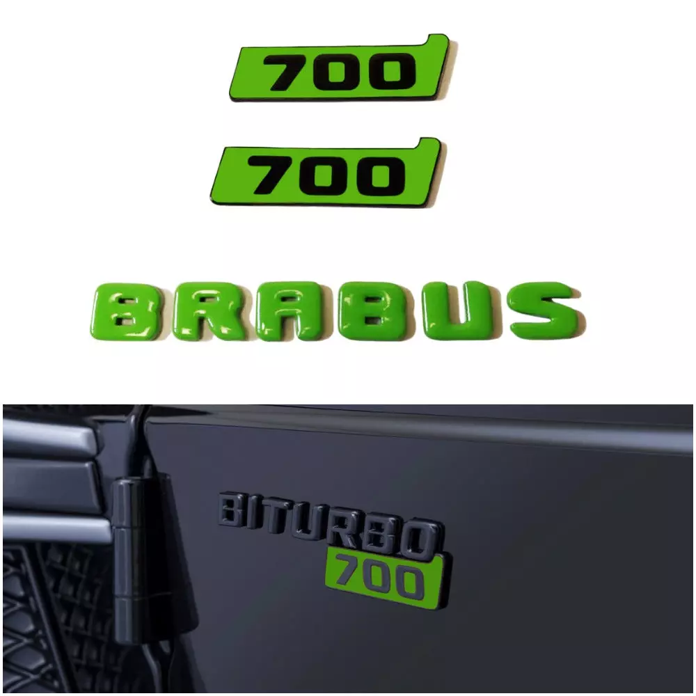 Brabus 700 Green Emblems Set