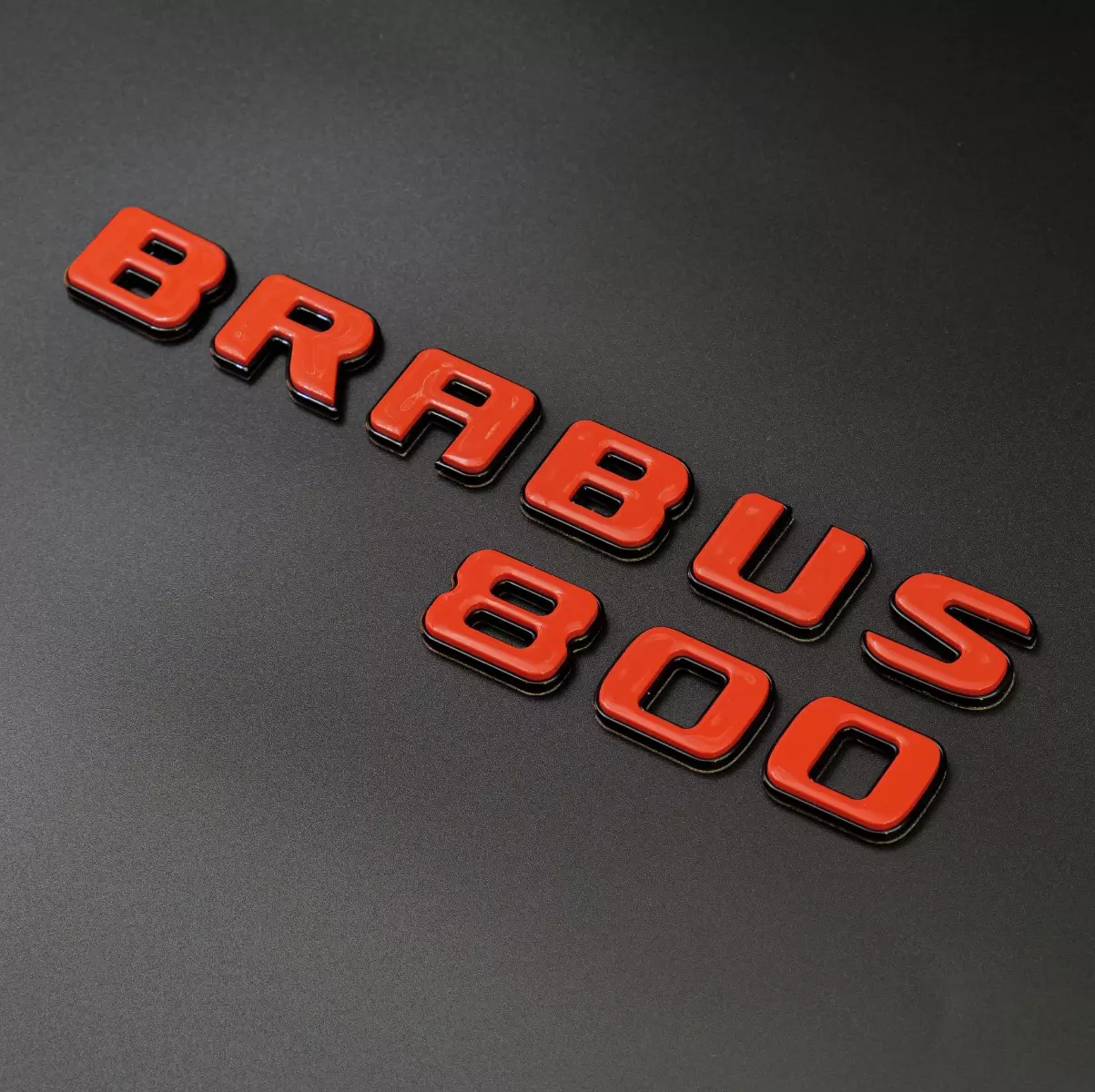 Orange with Black Brabus 800 Badges Emblems Set for Mercedes-Benz Vehicles