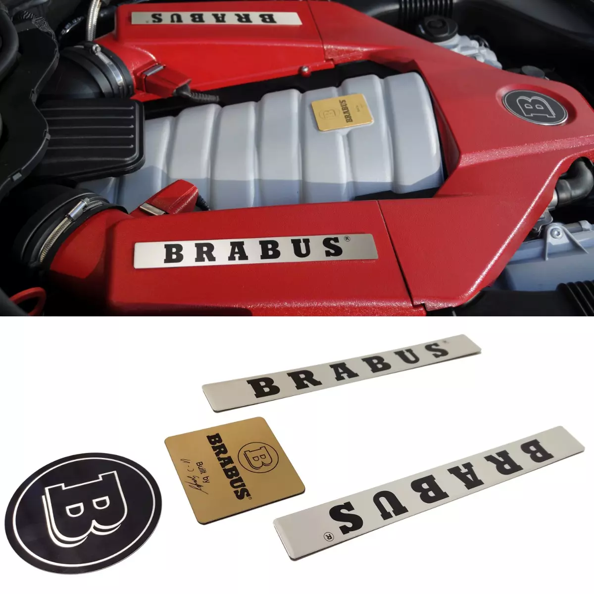 Brabus Emblems Badges Set 4 pcs for Mercedes-Benz M156 Engine