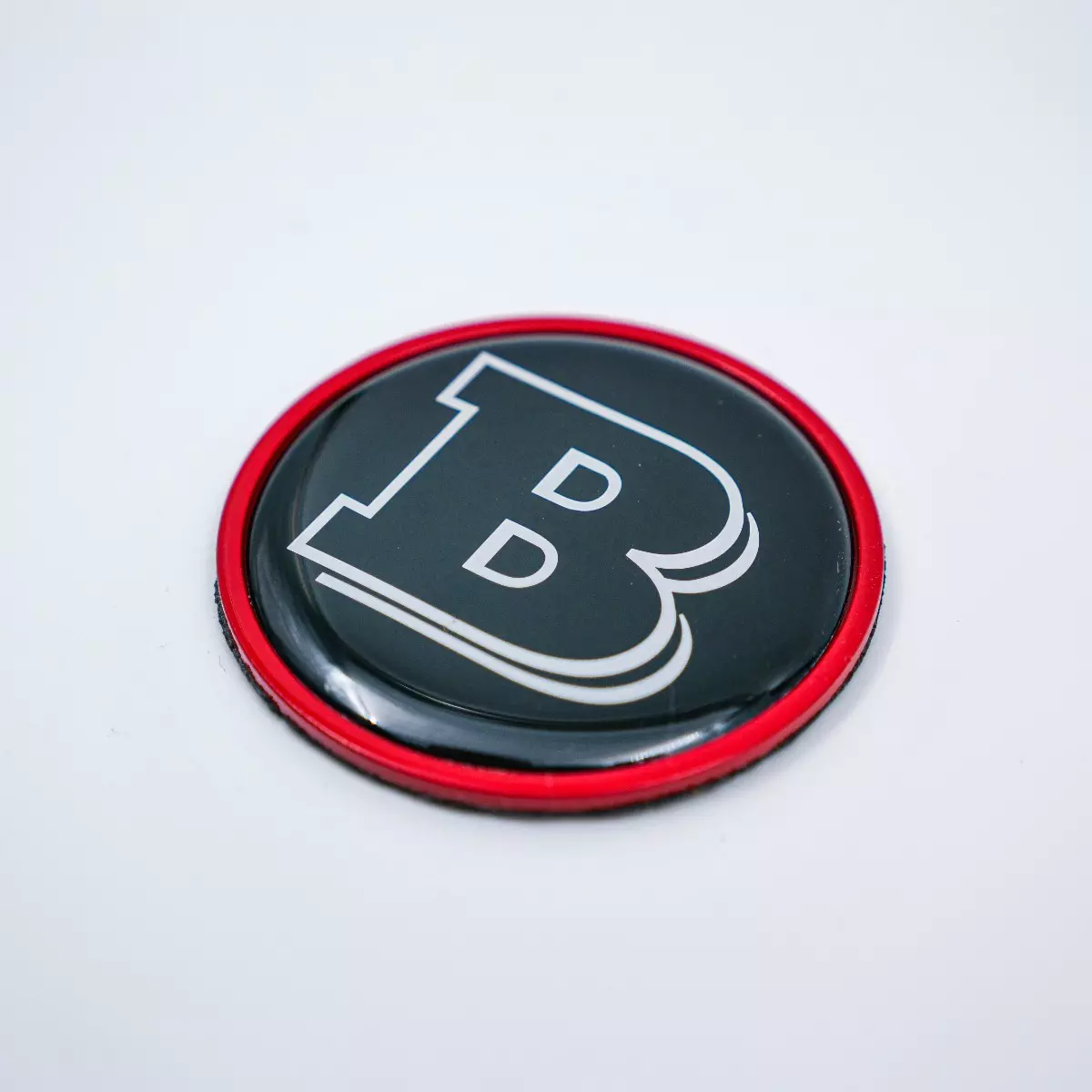 Brabus Hood Badge 55 mm Red with Black and Gray Logo for Hood Cover W463 W463A G-Class Mercedes-Benz