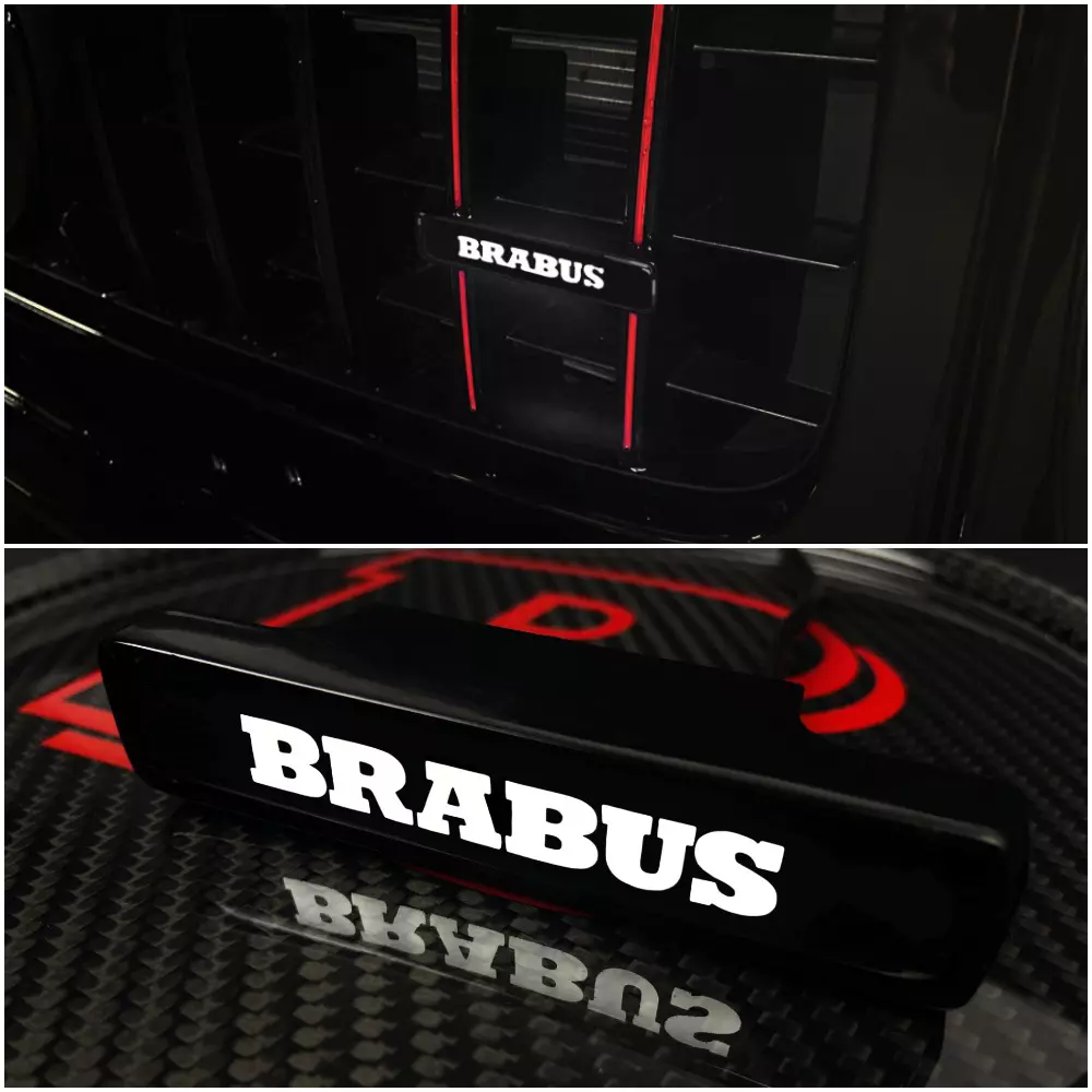 Brabus LED Grill White Badge Grille Emblem Logo for Mercedes-Benz G-Class W463A