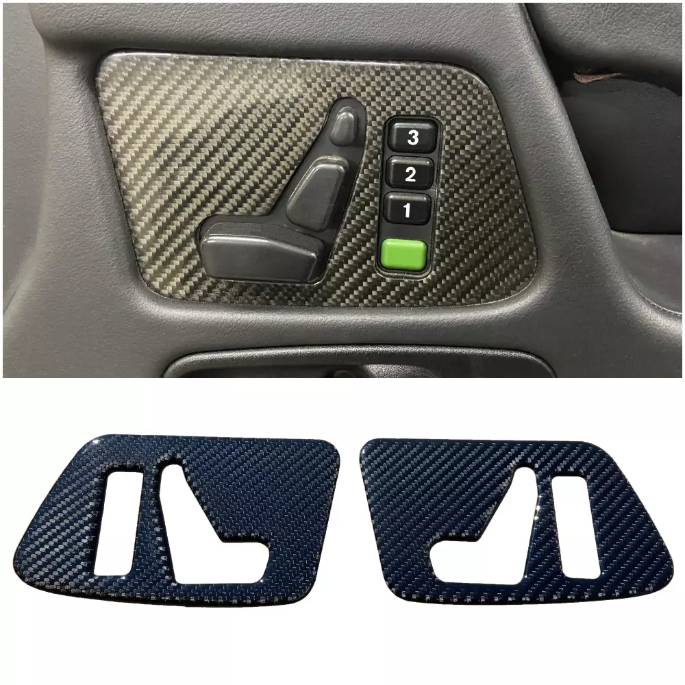 Carbon Fiber Side Interior Door Panels Buttons Covers for Mercedes-Benz G-Wagon W463
