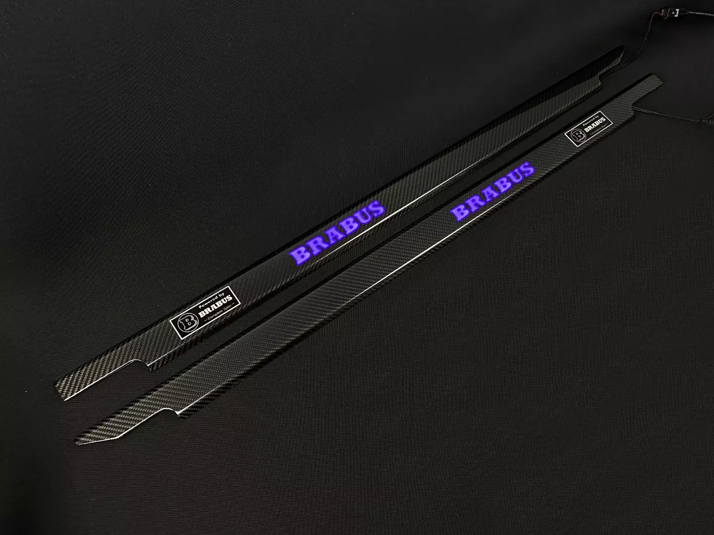  Mercedes-Benz 3-Door W463 G-Class Brabus Carbon Fiber LED Door Sills Set 2 pcs
