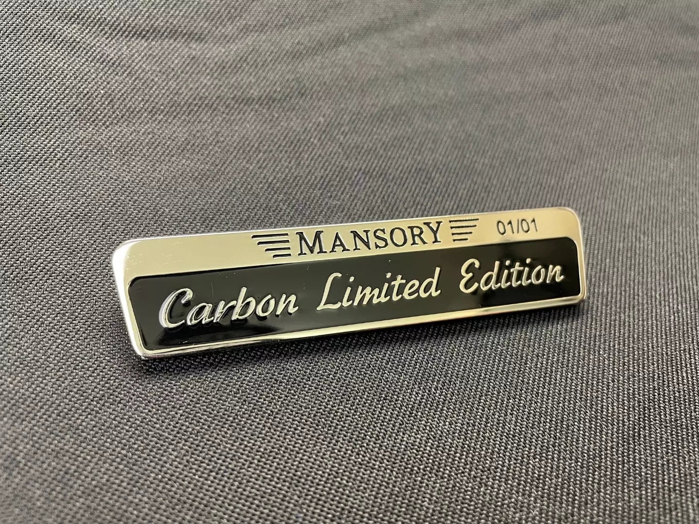 Chrome Mansory Carbon Limited Edition Badge Emblem 1 pc