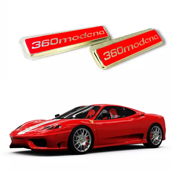 Metal Floor Mats Emblems Badge with Chrome for Ferrari 360 Modena