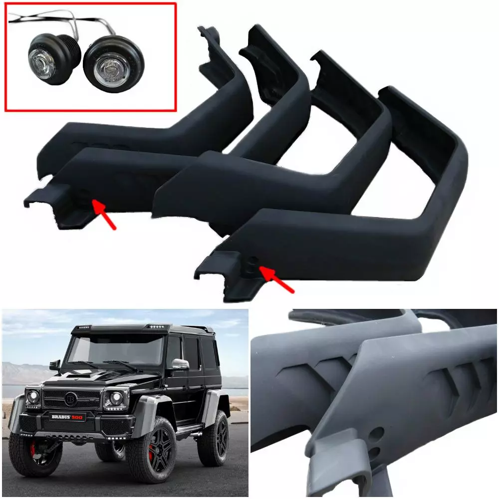 Mercedes-Benz W463 G-Class Brabus 4x4 Squared Fender Flares with LED