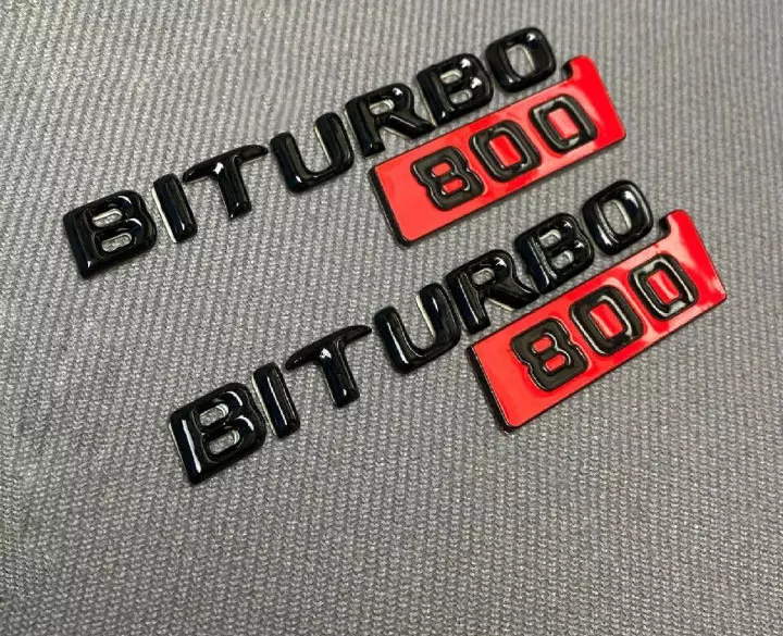 Mercedes S E C G GT Brabus Biturbo 800 Fender Emblems Logo Badges Set
