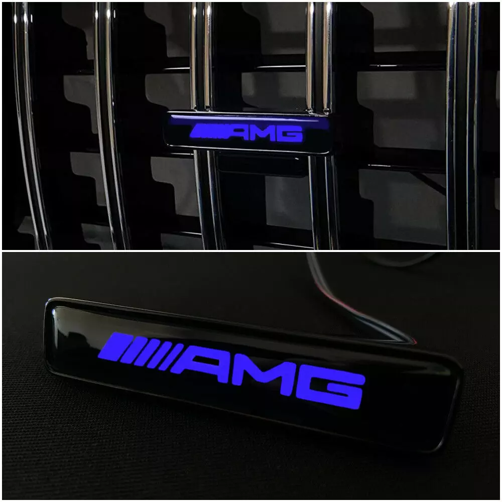 AMG LED Grill Blue Badge Grille Emblem Logo for Mercedes W463 G Wagon G63 G500 G55