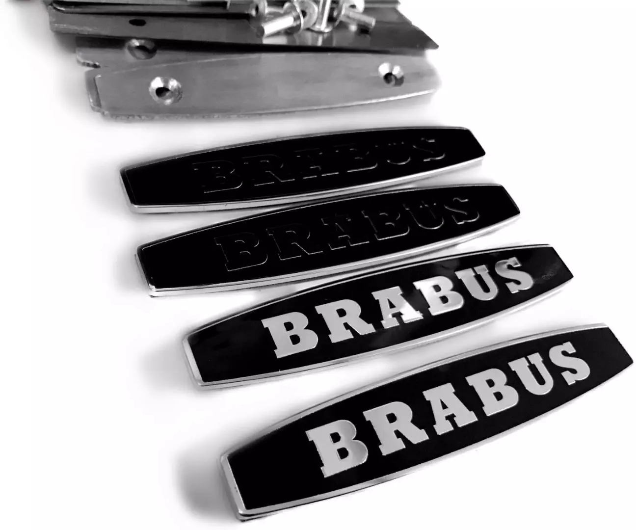 Metal Floor Mats Emblems Brabus Badge Logo for Mercedes-Benz W463 G-Class Set of 4 pcs