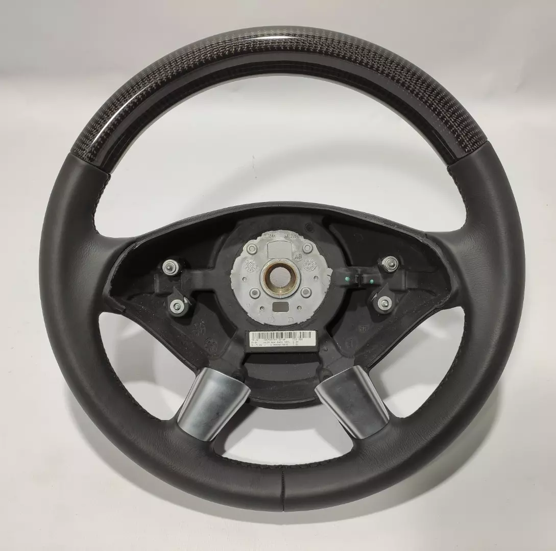 Mercedes-Benz Vito VIANO W639 10-2014 Steering Wheel Carbon Fiber Black Leather