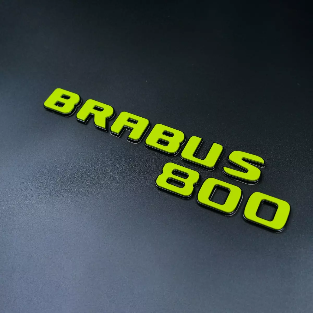 Lime Green with Black Brabus 800 Badges Emblems Set for Mercedes-Benz Vehicles