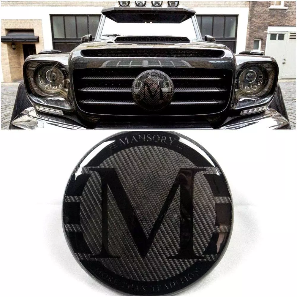 Carbon Fiber Mansory Front Grill Badge Grille Emblem logo for Mercedes-Benz G-Wagon G-Class W463