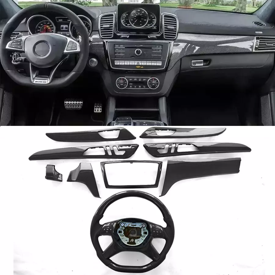 Mercedes-Benz ML-Class W166 Carbon Fiber Interior Trim + Optional Steering Wheel