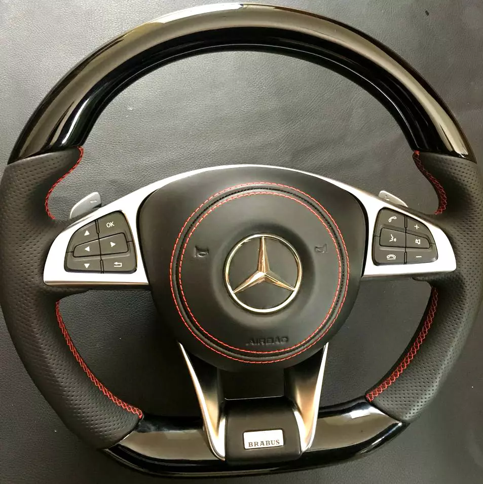 Mercedes-Benz GLE GLC GLS C CLA W205 W166 X166 Steering Wheel Piano Black Leather