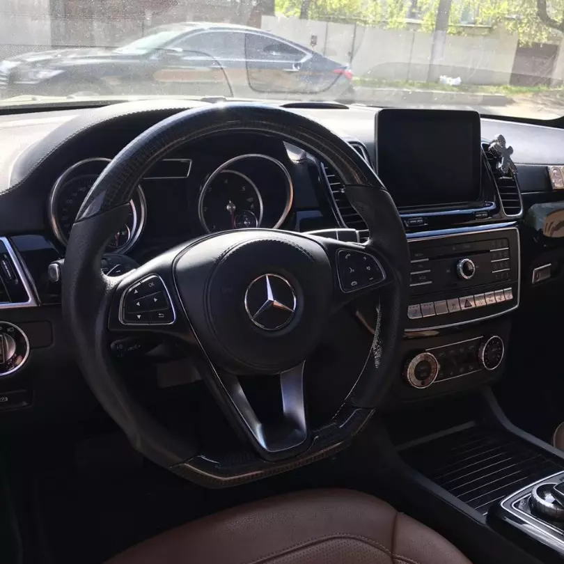 Mercedes-Benz GLE GLC GLS C CLA W205 W292 X166 Steering Wheel Piano Black with Leather