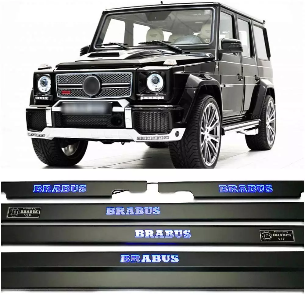 Brabus LED Door Sills Stainless Steel Set 5 pcs for W463 G-Class Mercedes-Benz