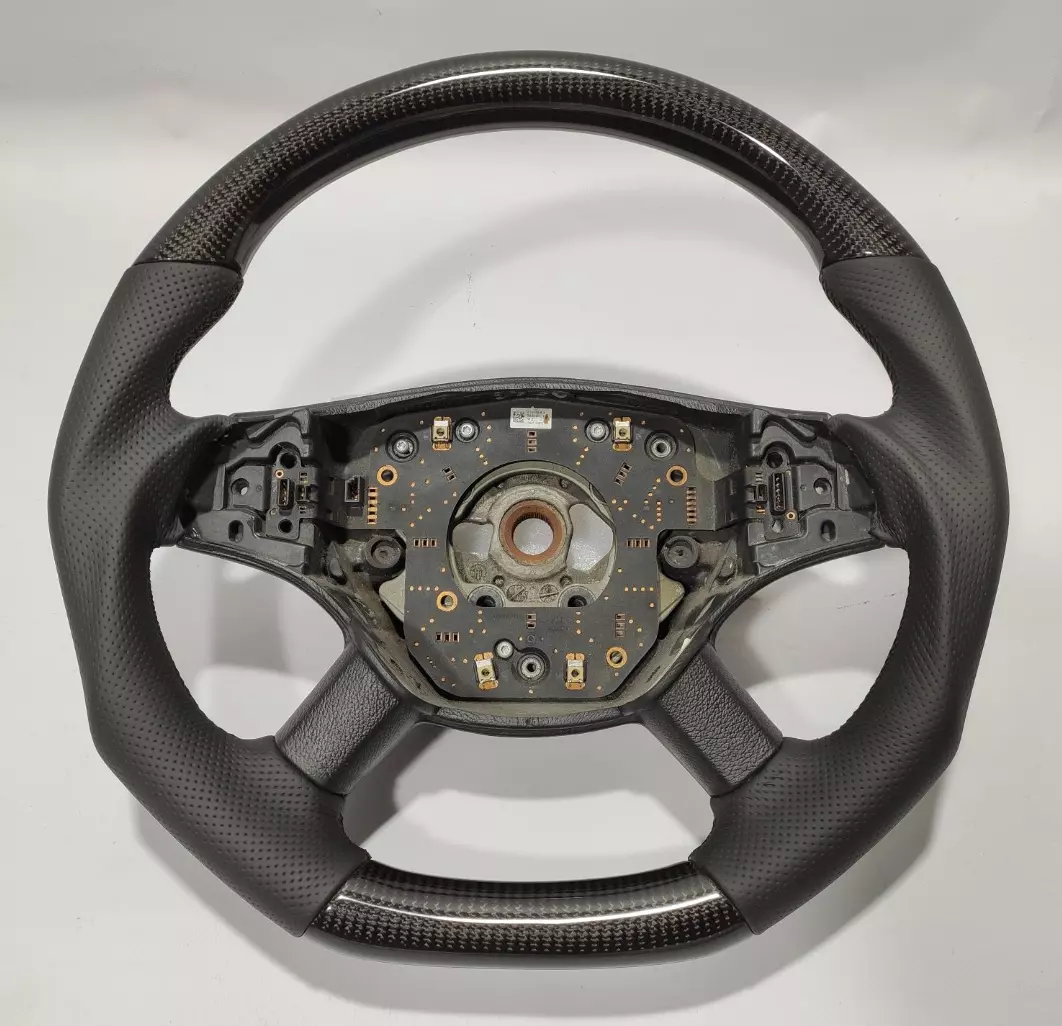 Mercedes-Benz ML W164 GL X164 R W251 Steering Wheel Carbon Black Leather