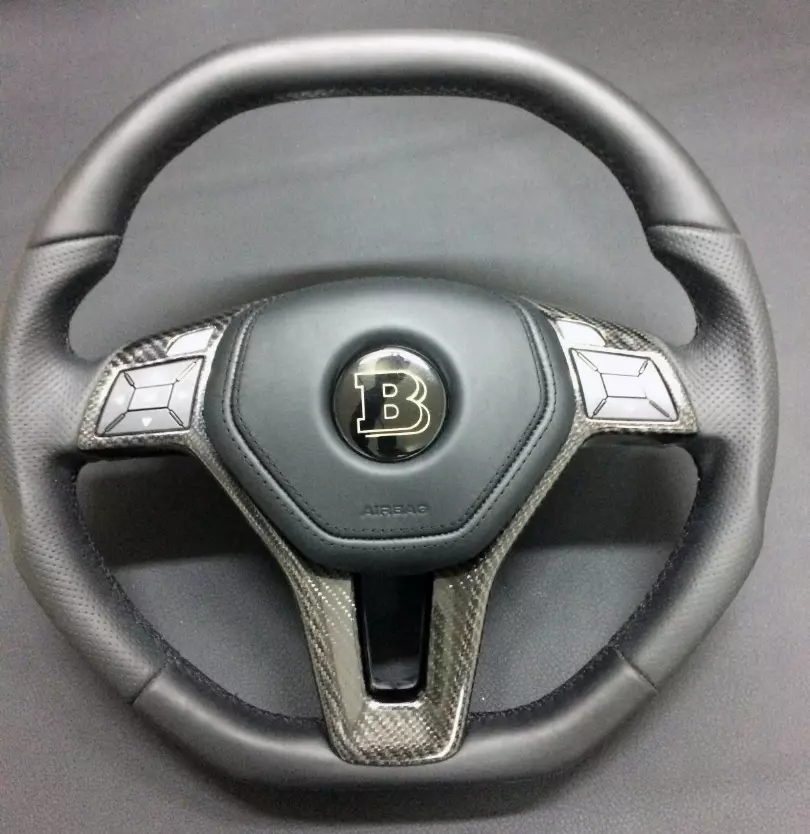 Mercedes-Benz CLS E-Class SLK W172 W212 W218 Steering Wheel Leather Carbon