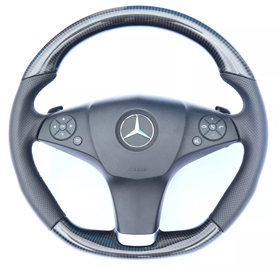 Mercedes-Benz E-Class W207 W212 Steering Wheel Carbon Leather