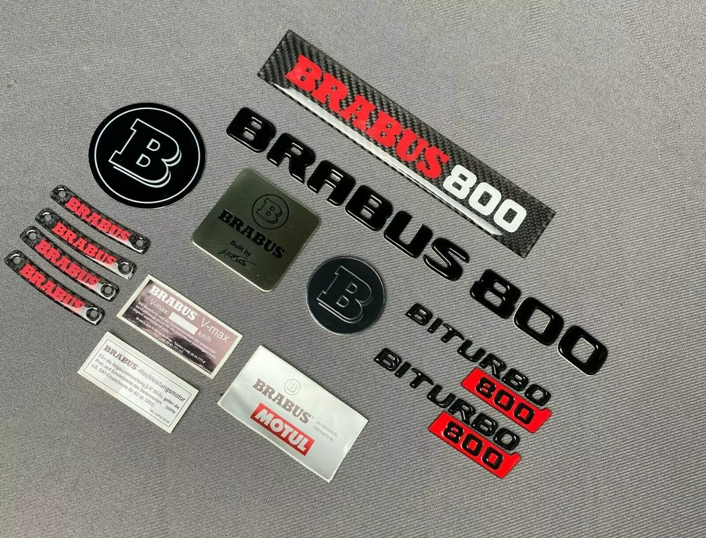 Mercedes G GT S E C Brabus 800 Badges Stickers Emblems Logo 36 pcs Set