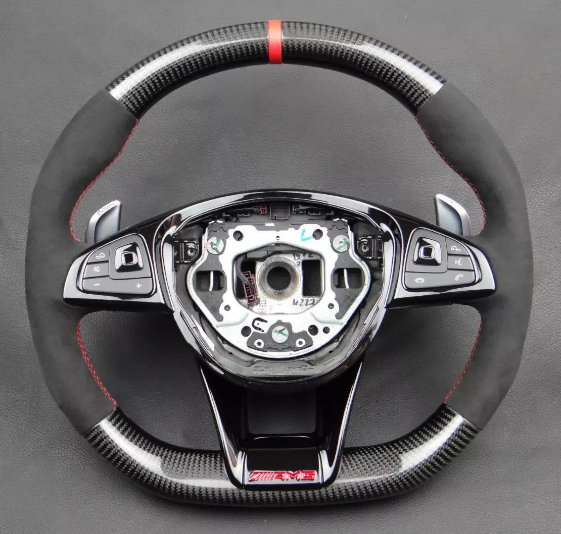 Mercedes-Benz W205 W222 W212 W213 AMG Steering Wheel Carbon Alcantara