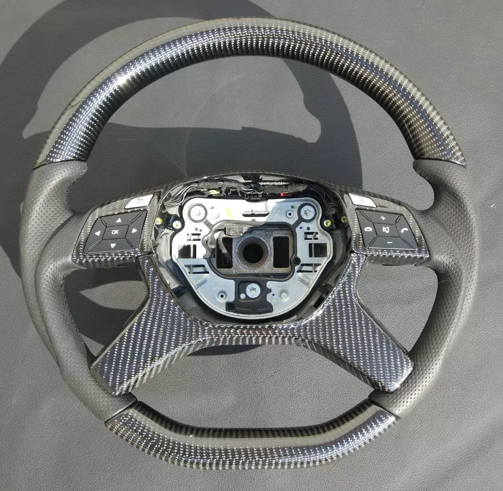 Mercedes-Benz E-Class G-Class GL ML W166 X166 W463 Steering Wheel Leather Carbon