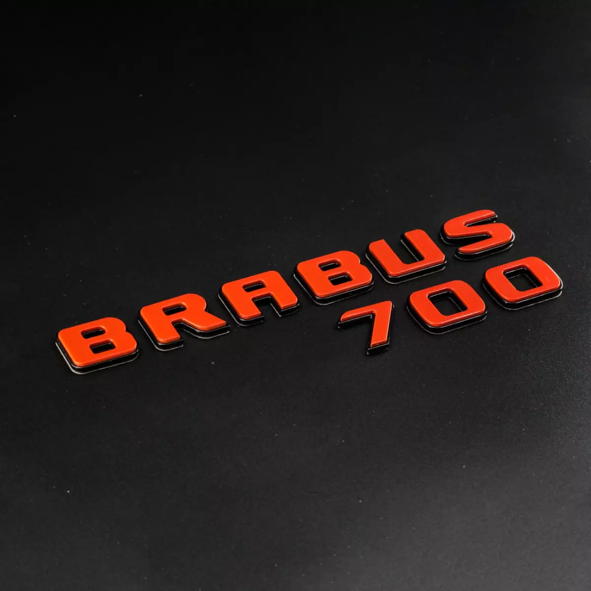 Orange with Black Brabus 700 Badges Emblems Set for Mercedes-Benz Vehicles