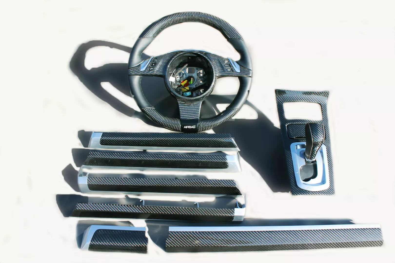 Porsche Cayenne 958 Carbon Fiber Interior Trim + Optional Steering Wheel