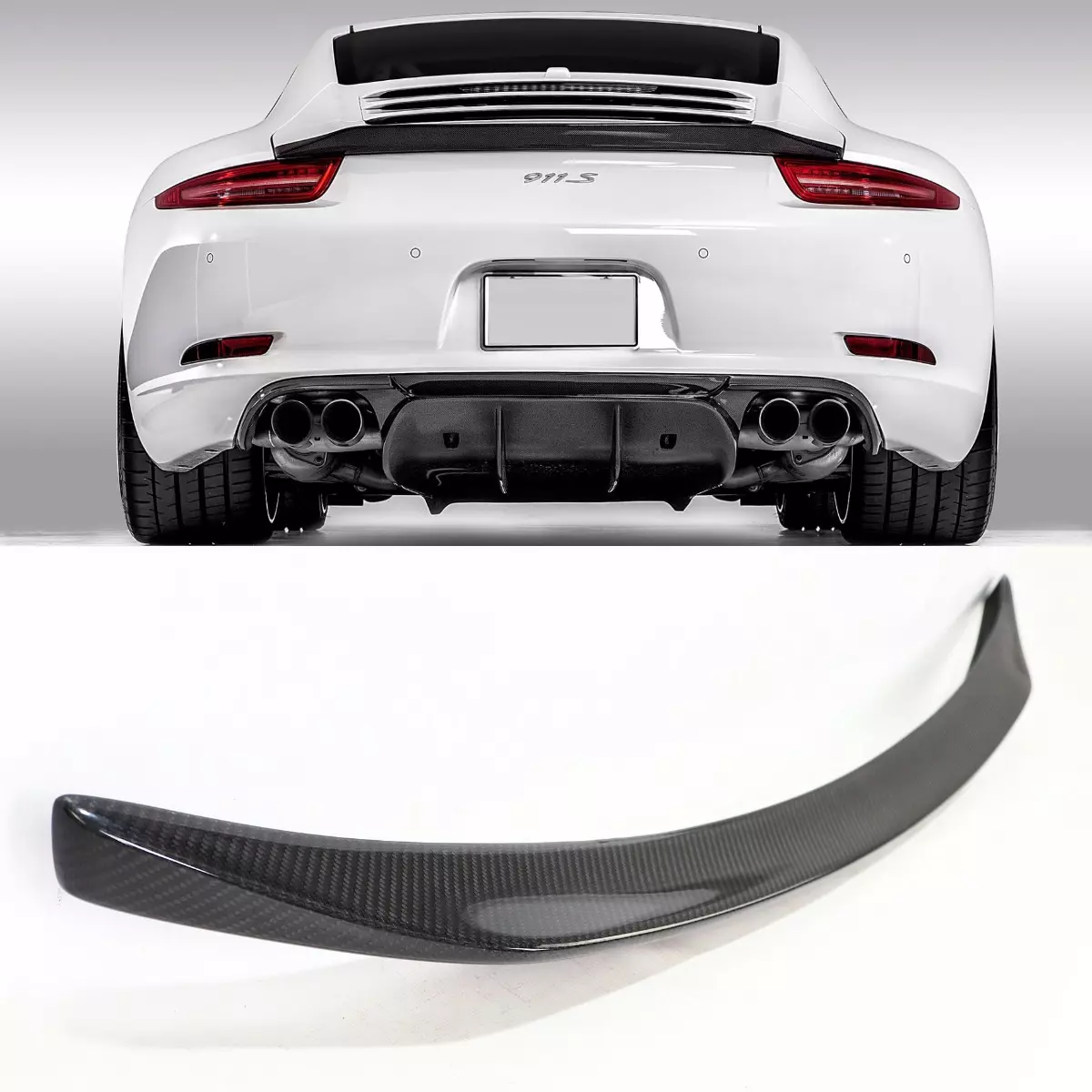 Porsche 911 Carrera GT Carbon Fiber Rear Spoiler Lip